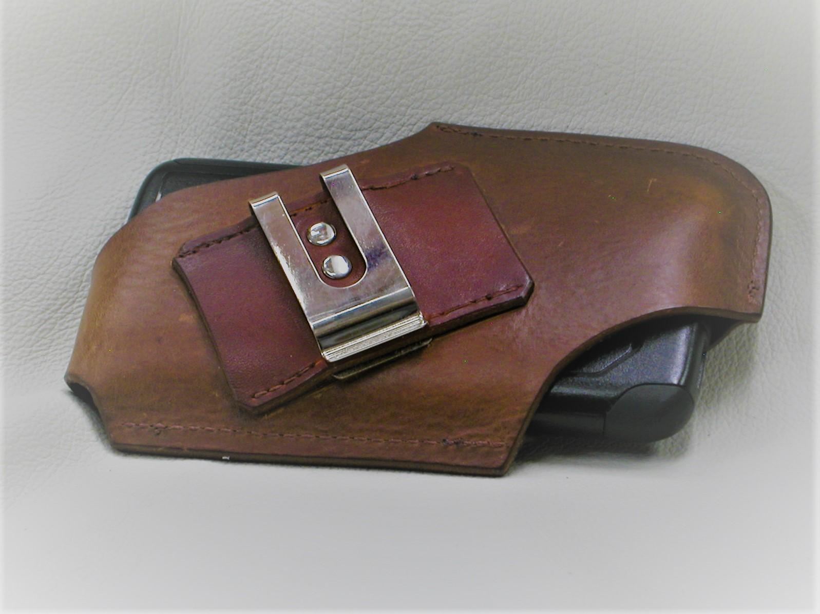 Cell Phone Holster Ox Blood Colour Custom leather work in the
